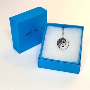 Yin Yang Necklace || Touchstone Crystal by Swarovski :
Item 2053N